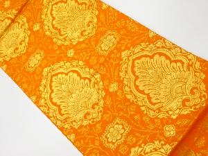 リサイクル　抽象花模様織出し本袋帯